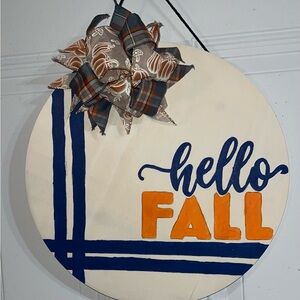Hello Fall Round Wall Decor